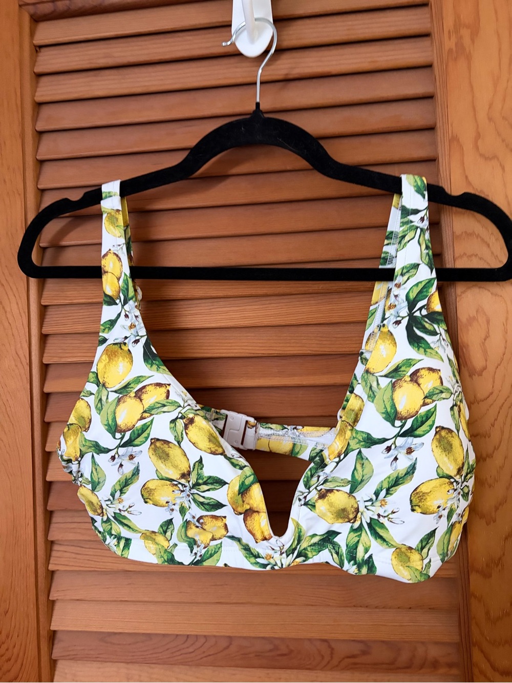 NIP TUCK Lemon Print Bikini top Size 12